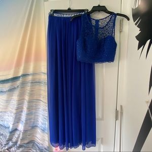 Two Piece Long Prom Dress